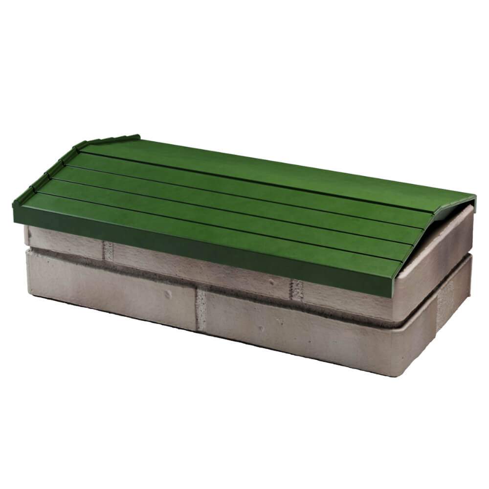 Парапет Zking Бона ХайТек Зеленый с посадкой на 1 кирпич (200/225/255мм) в Северске фото