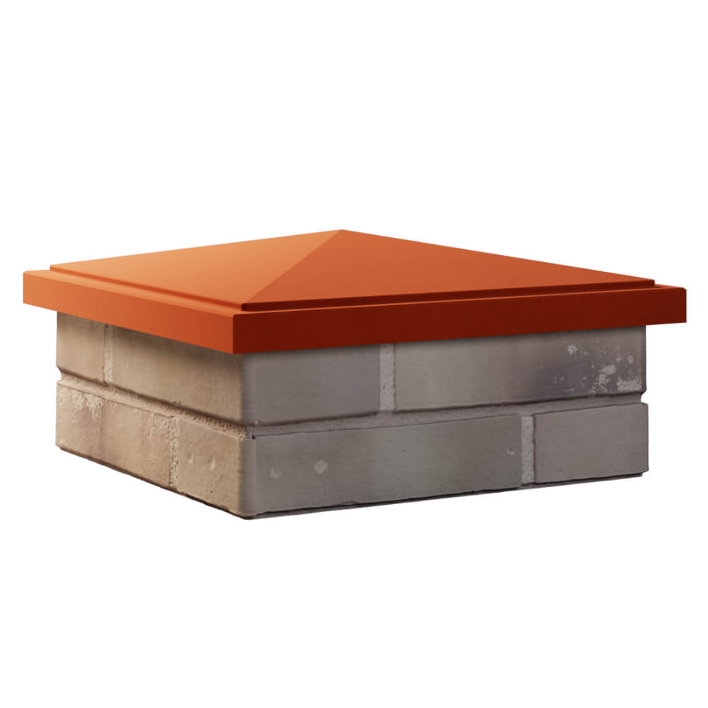 Колпак Zking БонаМоно Красный на столб 1.5х1.5 кирпича (385х385, 400х400мм) в Северске фото