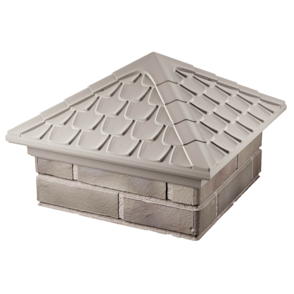 Колпак Zking Эльбрус Бежевый на столб 1.5х1.5 кирпича (385х385мм) в Северске фото