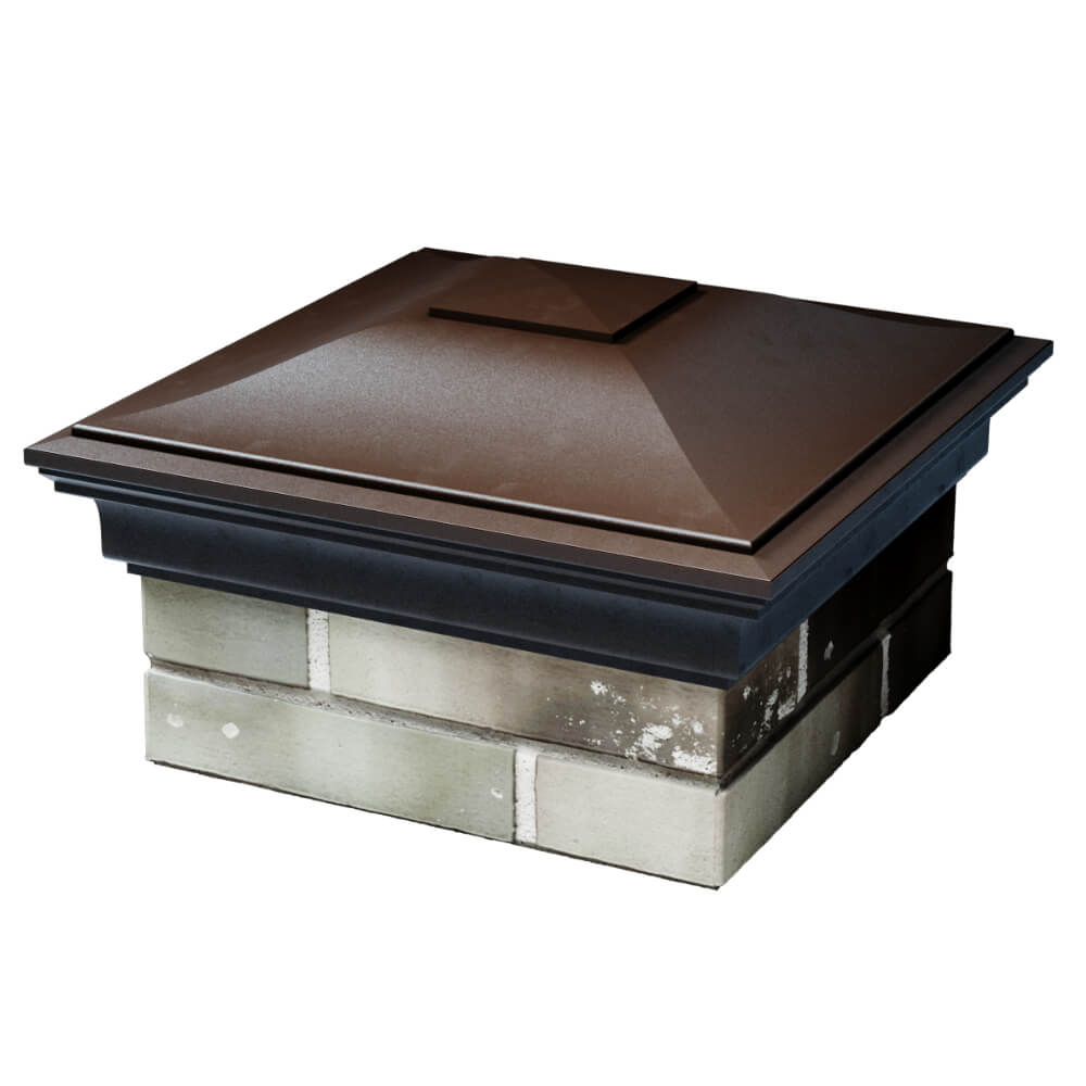 Колпак Zking Монблан Коричневый на столб 1.5х1.5 кирпича (385х385мм) в Северске фото