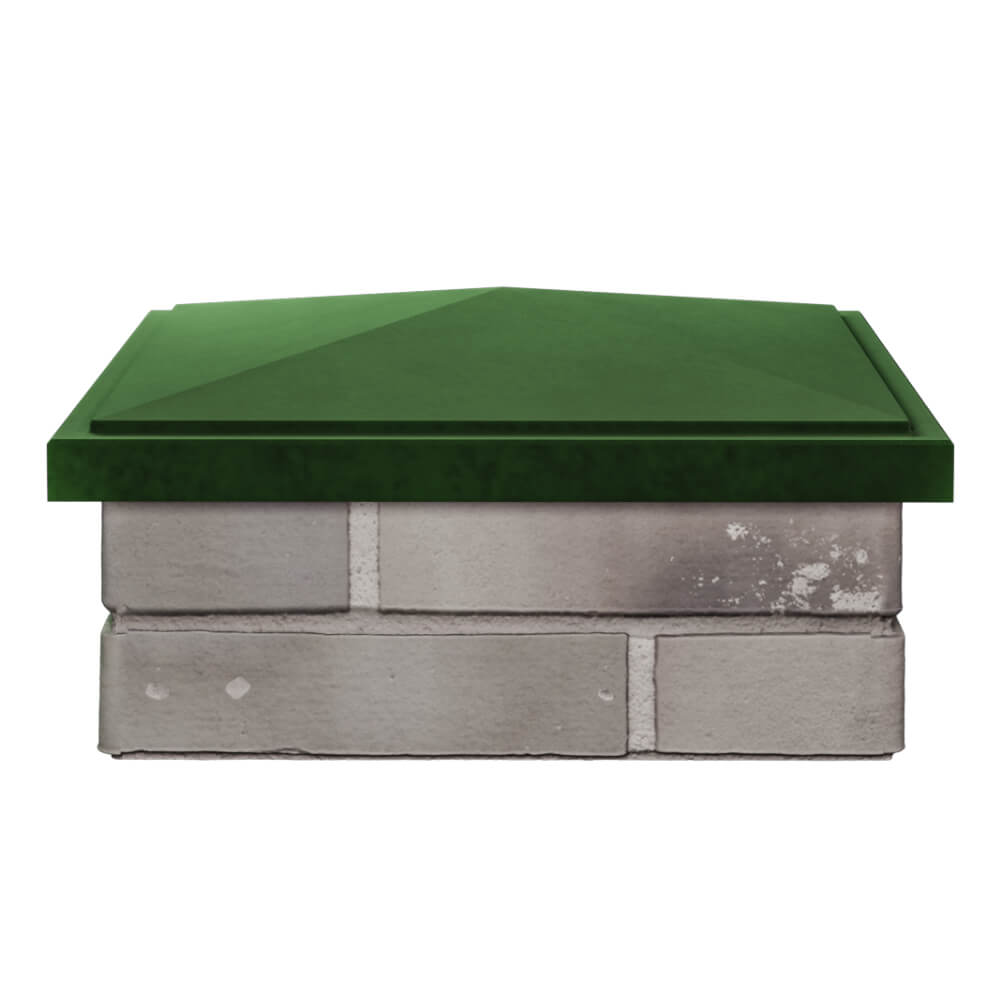 Колпак Zking БонаМоно Зеленый на столб 1.5х1.5 кирпича (385х385, 400х400мм) Северск фото
