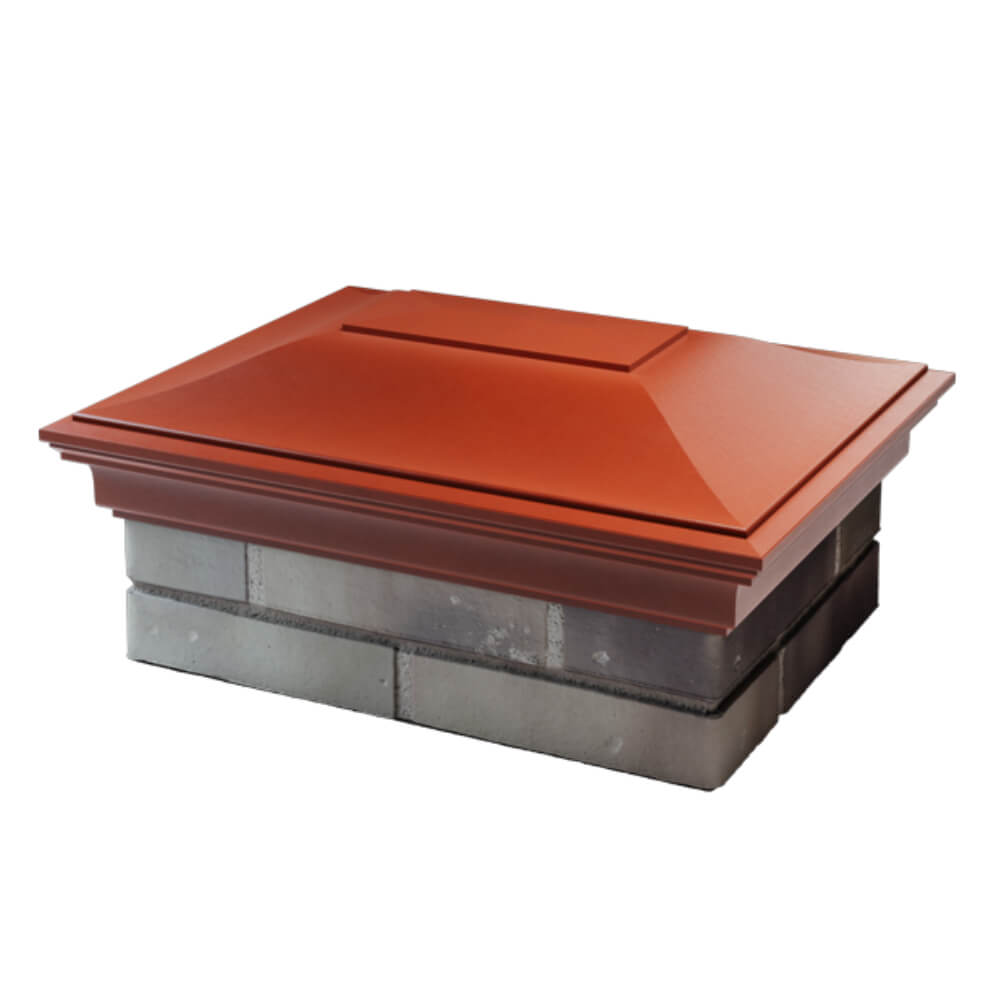 Колпак Zking Монблан Красный на столб 2х1.5 кирпича (515х385мм) в Северске фото