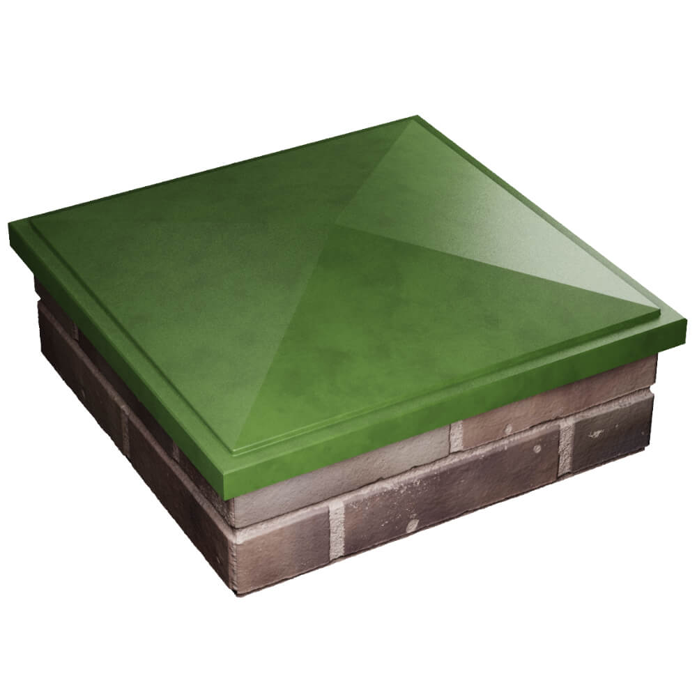 Колпак Zking БонаМоно Зеленый на столб 2х2 кирпича (515х515, 530х530мм) в Северске фото