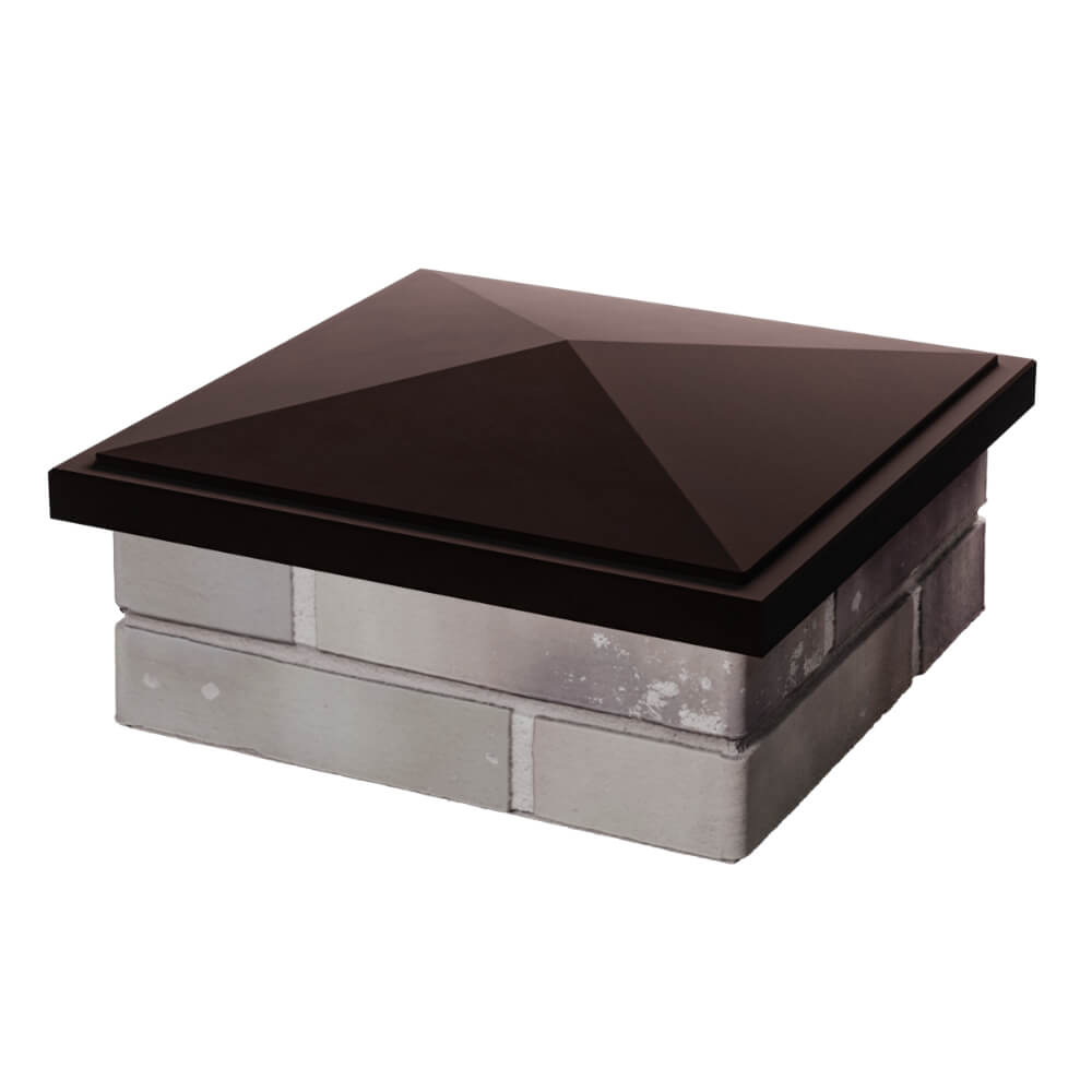 Колпак Zking БонаМоно Коричневый на столб 1.5х1.5 кирпича (385х385, 400х400мм) в Северске фото