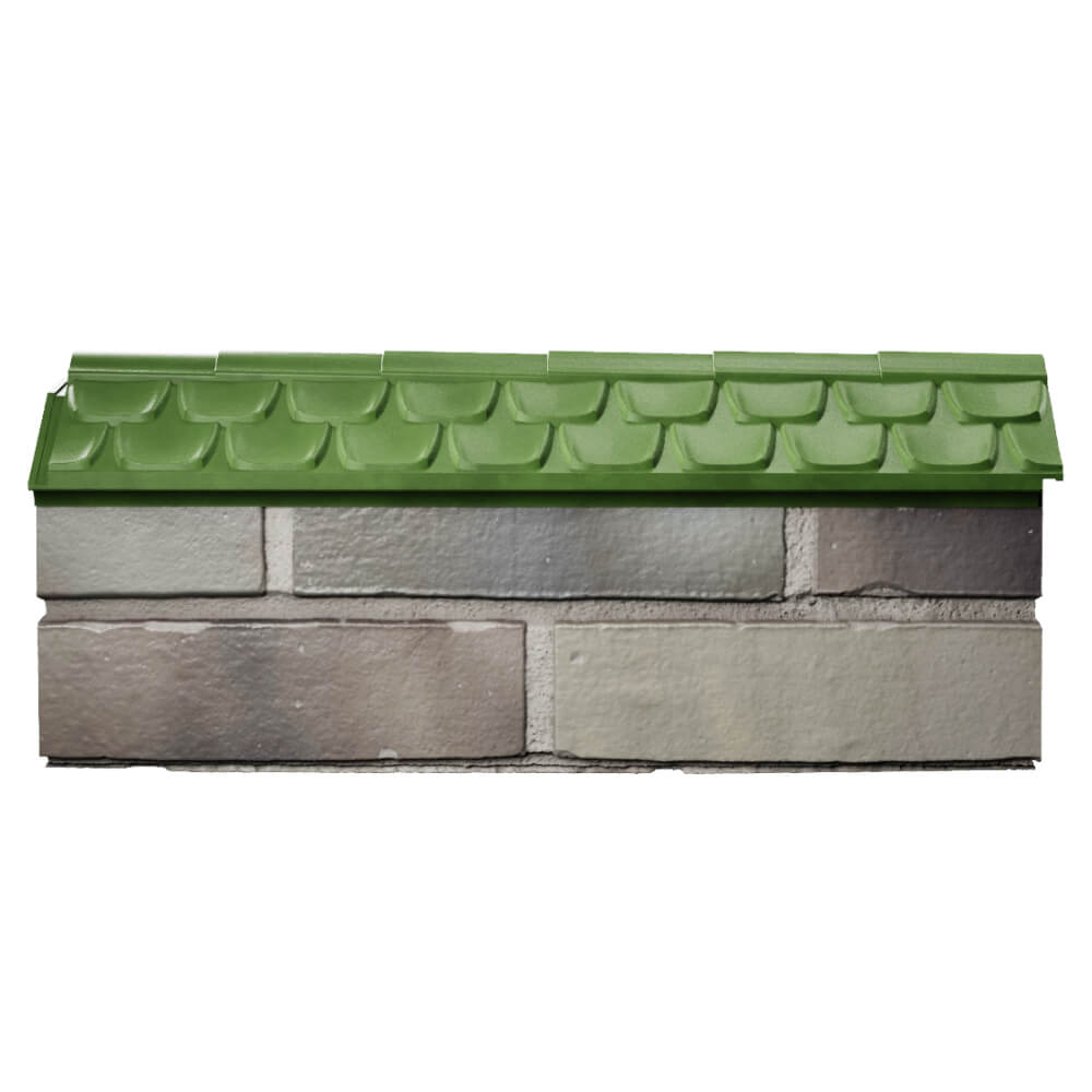 Парапет Zking Эльбрус Зеленый с посадкой на 0.5 кирпича (130мм) в Северске фото