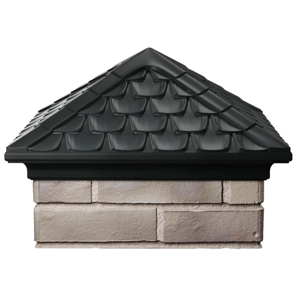 Колпак Zking Эльбрус Черный на столб 1.5х1.5 кирпича (385х385мм) Северск фото