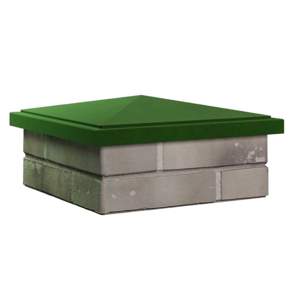 Колпак Zking БонаМоно Зеленый на столб 1.5х1.5 кирпича (385х385, 400х400мм) в Северске фото