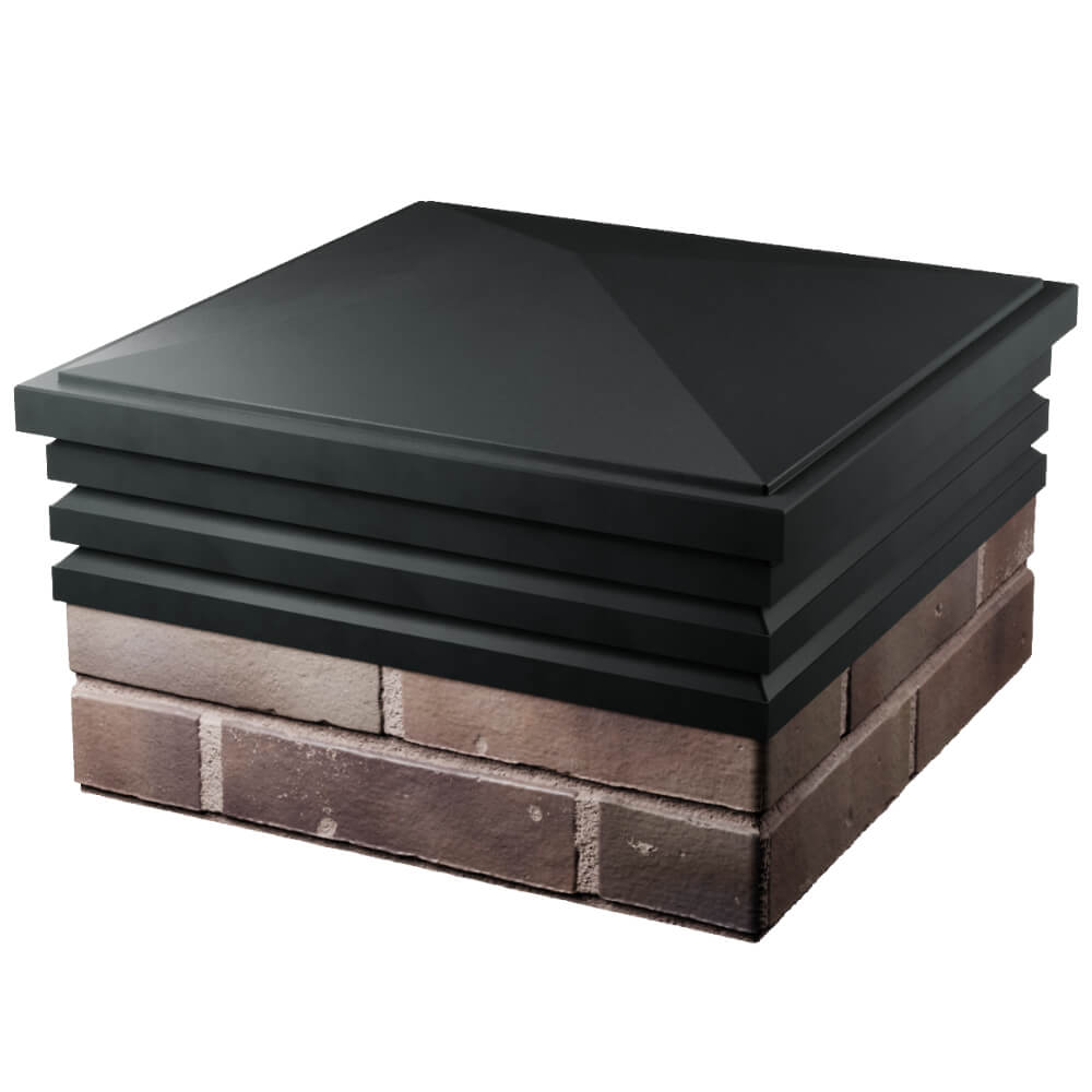 Колпак Zking Бона ХайТек Черный на столб 2х2 кирпича (513х513мм) в Северске фото