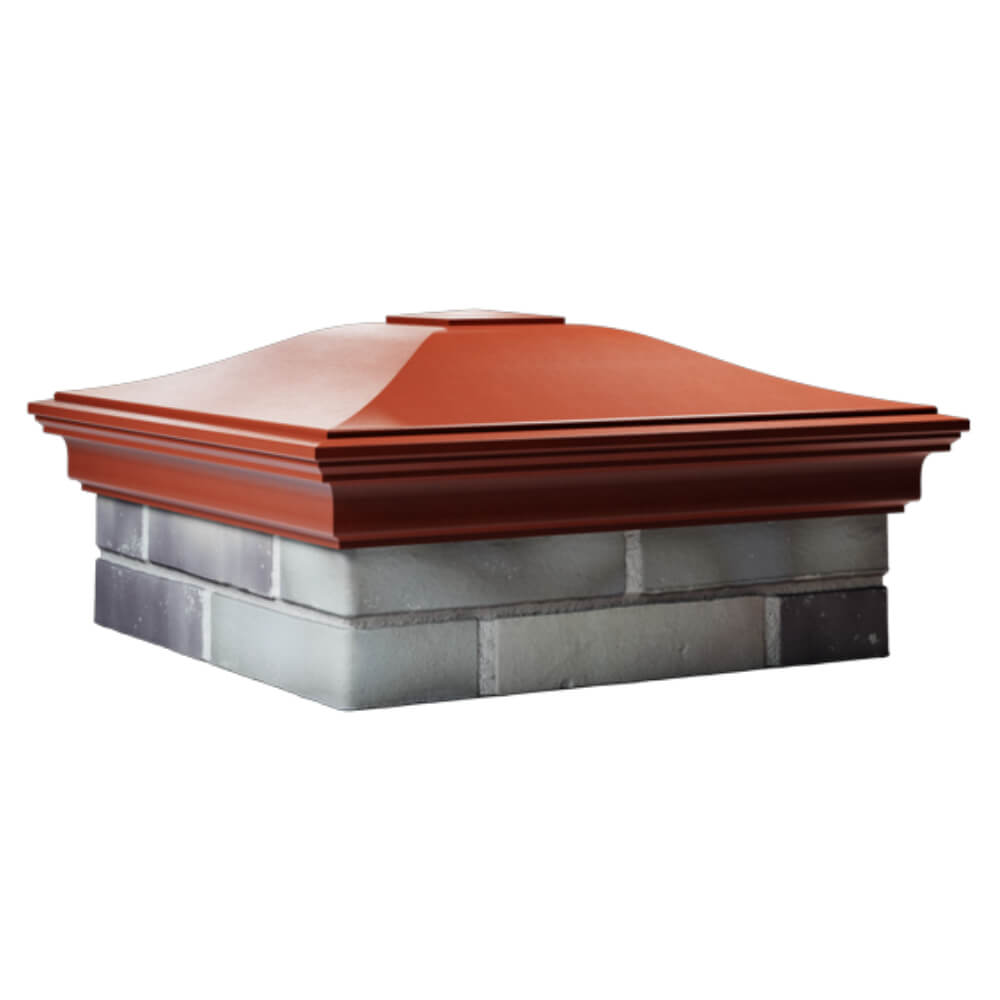 Колпак Zking Монблан Красный на столб 2х2 кирпича (515х515мм) в Северске фото