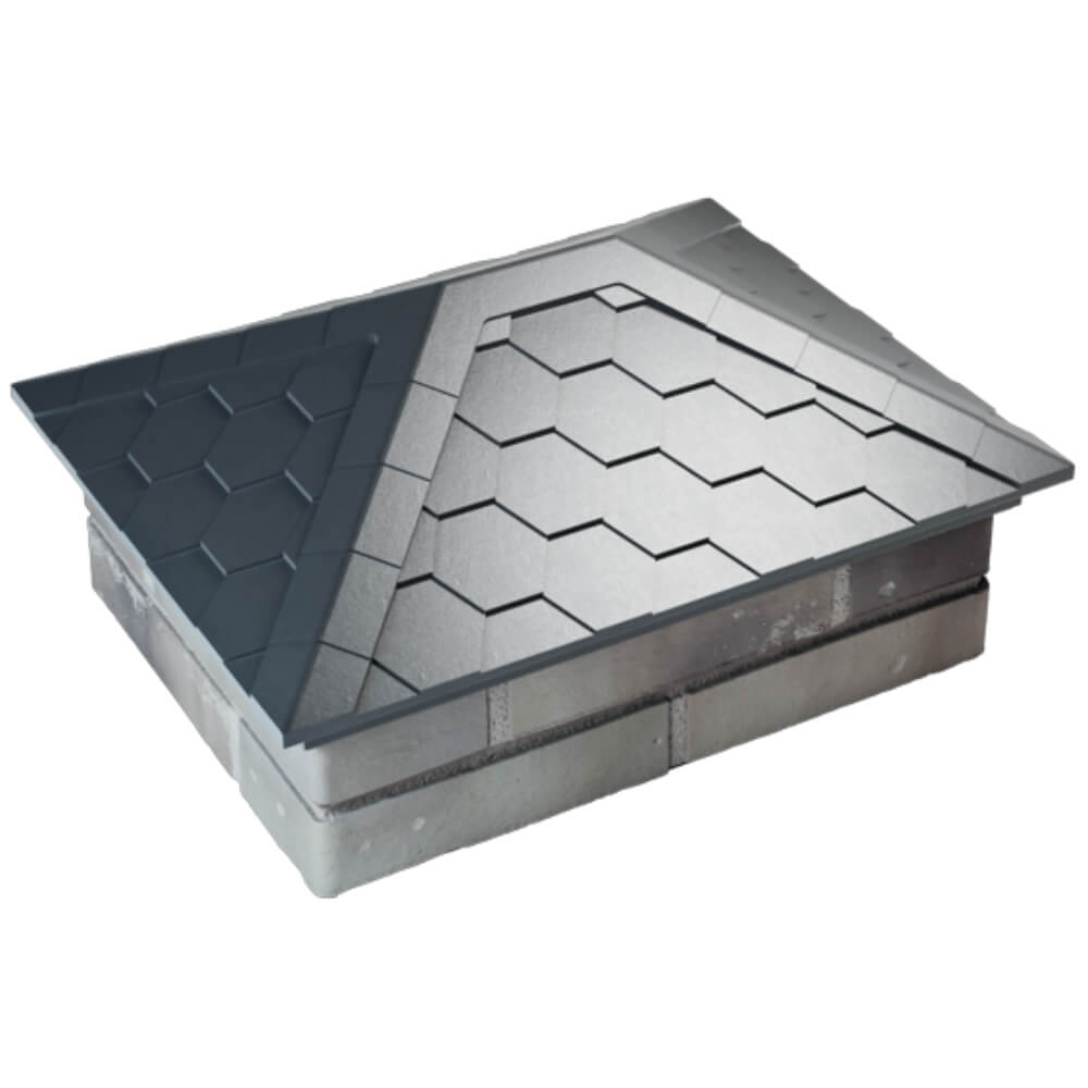 Колпак Zking Эверест Серый на столб 2х1.5 кирпича (520х390мм) Северск фото