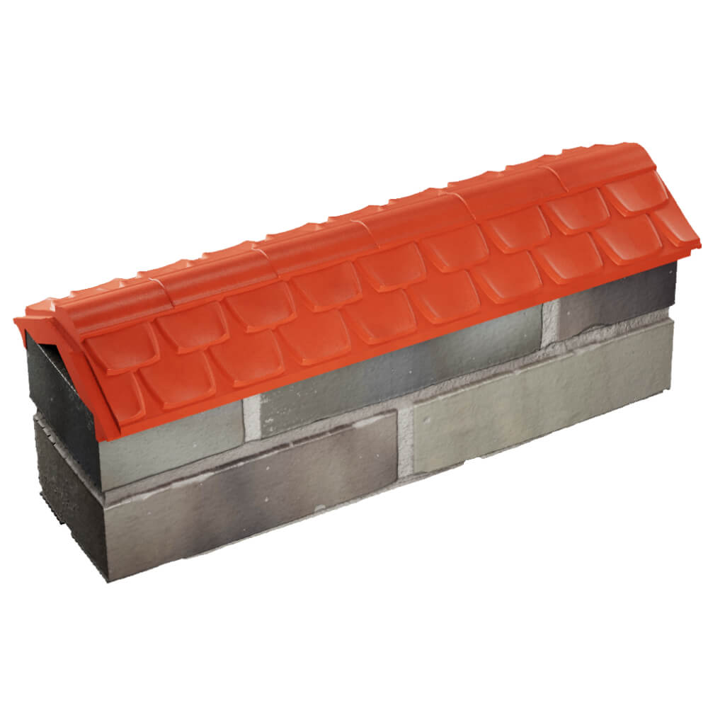 Парапет Zking Эльбрус Красный с посадкой на 0.5 кирпича (130мм) в Северске фото