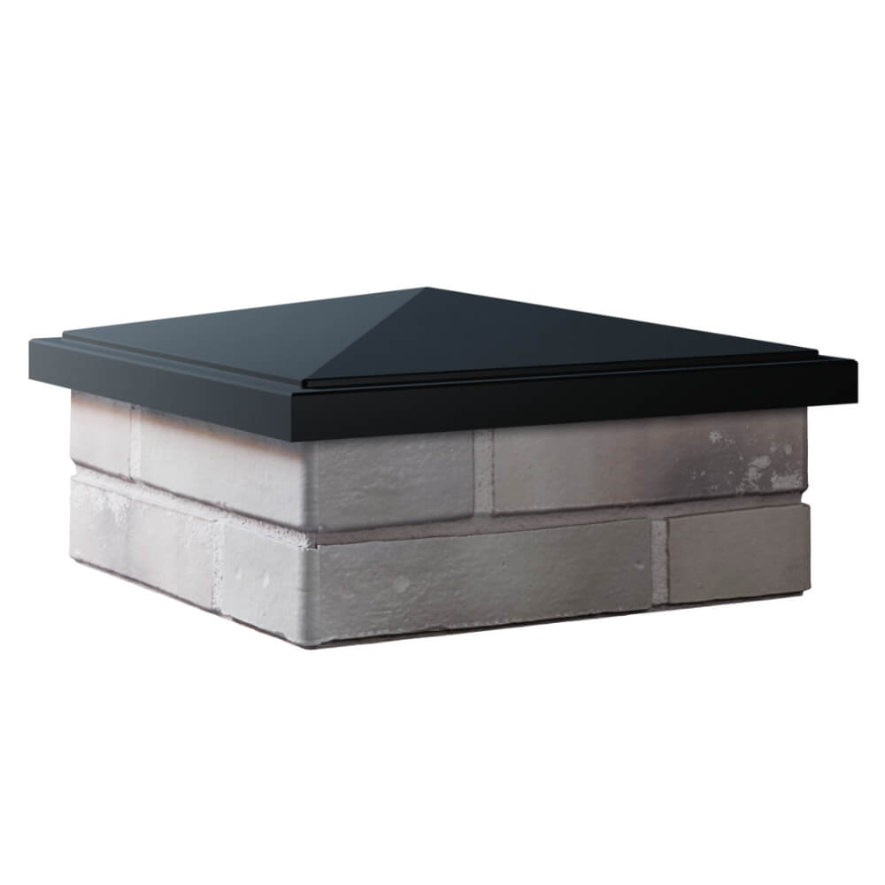 Колпак Zking БонаМоно Черный на столб 1.5х1.5 кирпича (385х385, 400х400мм) в Северске фото