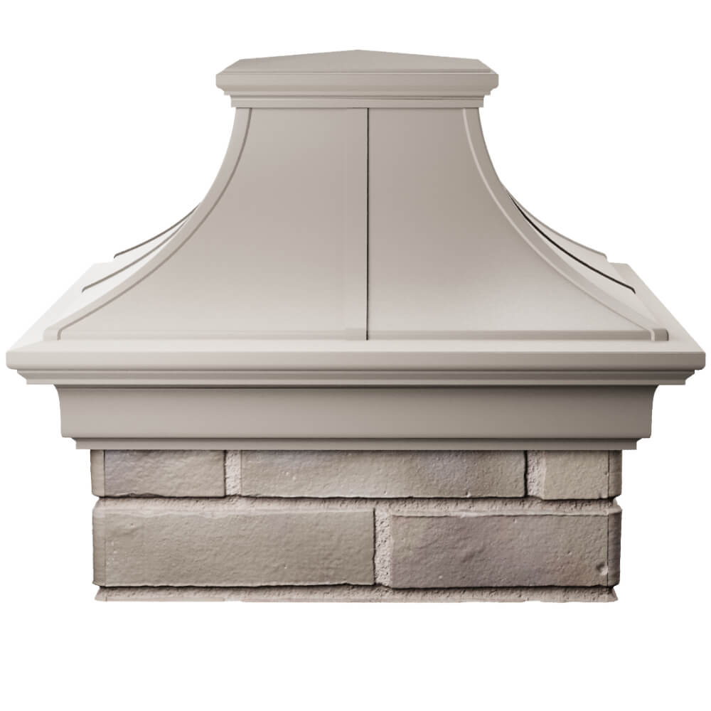 Колпак Zking Монблан Премиум Бежевый на столб 1.5х1.5 кирпича (385х385мм) Северск фото