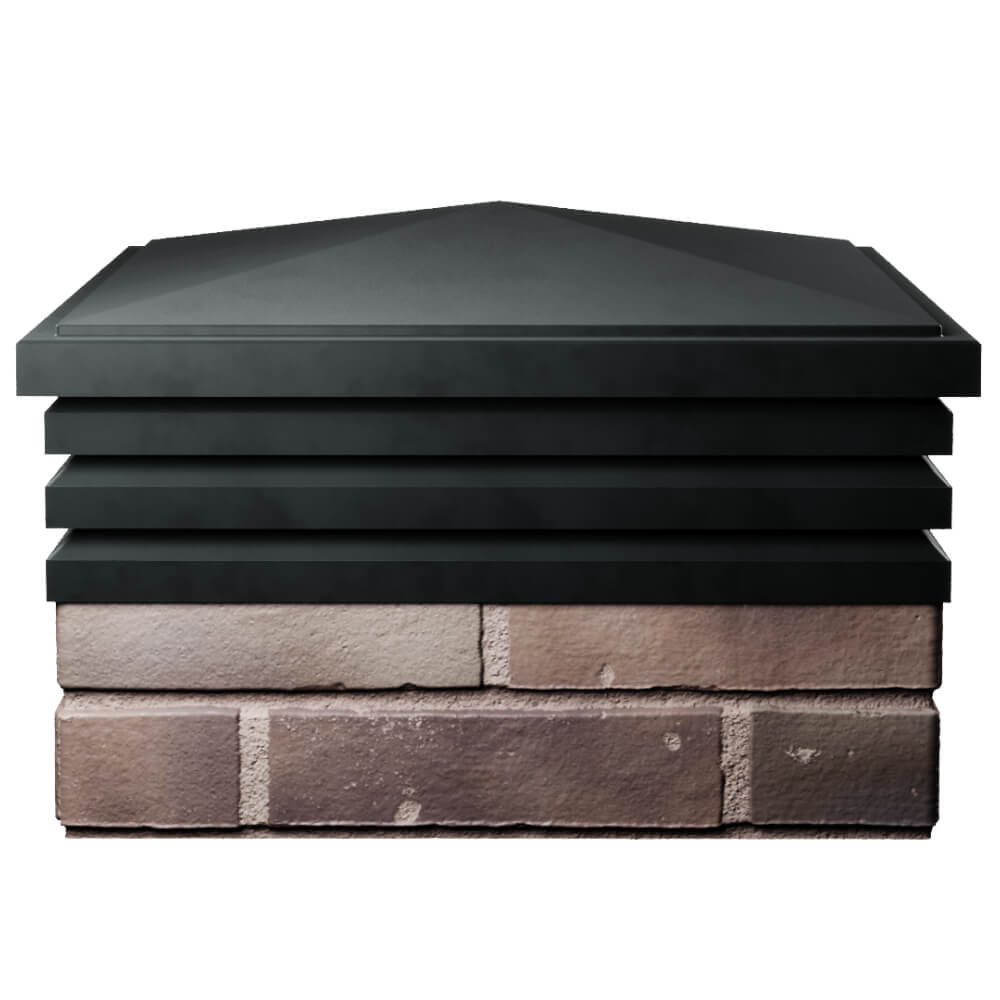 Колпак Zking Бона ХайТек Черный на столб 2х2 кирпича (513х513мм) Северск фото