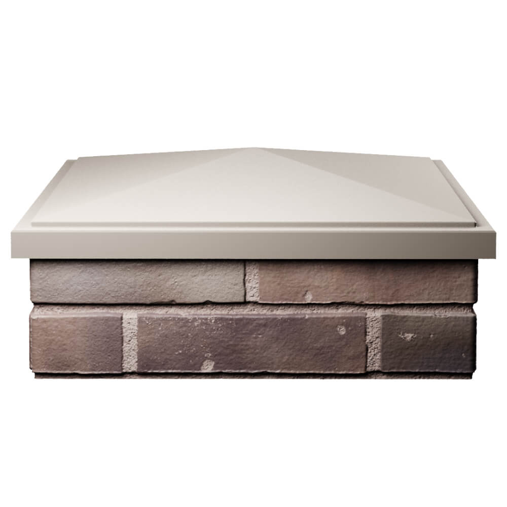 Колпак Zking БонаМоно Бежевый на столб 2х2 кирпича (515х515, 530х530мм) Северск фото