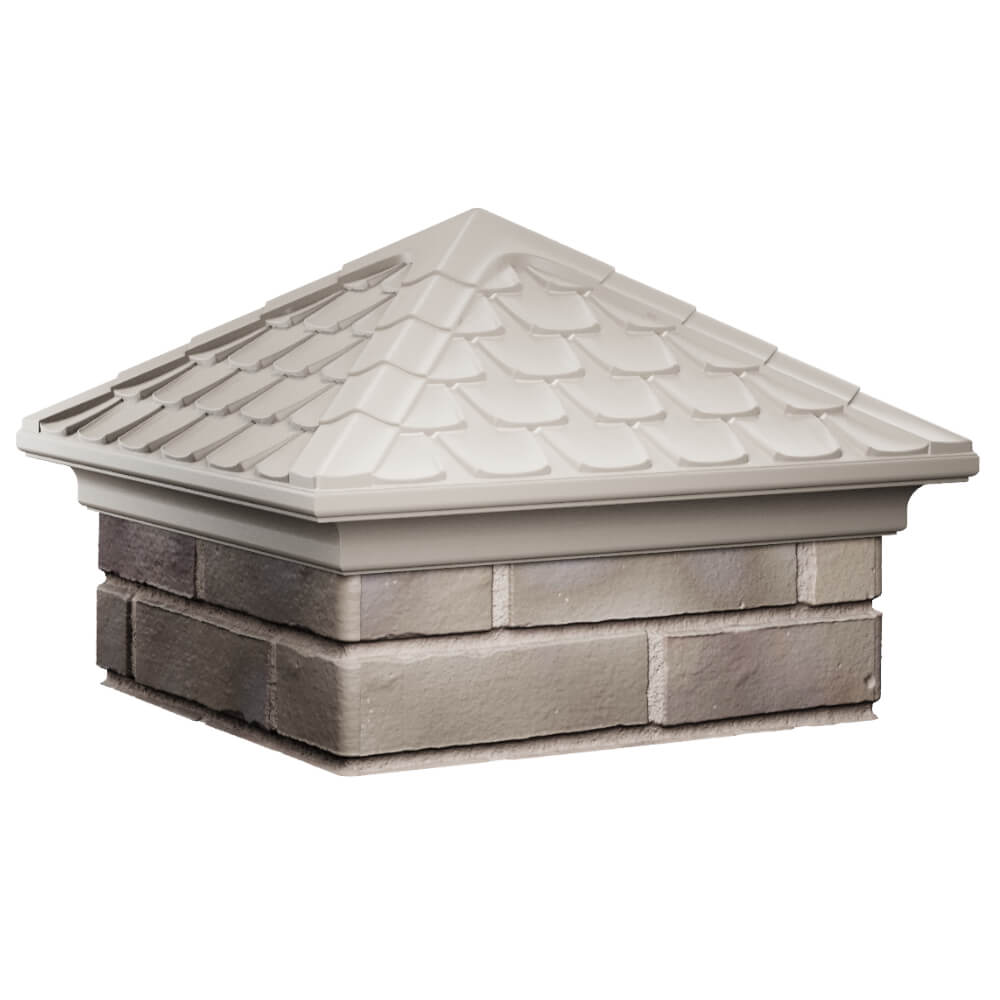 Колпак Zking Эльбрус Бежевый на столб 1.5х1.5 кирпича (385х385мм) в Северске фото