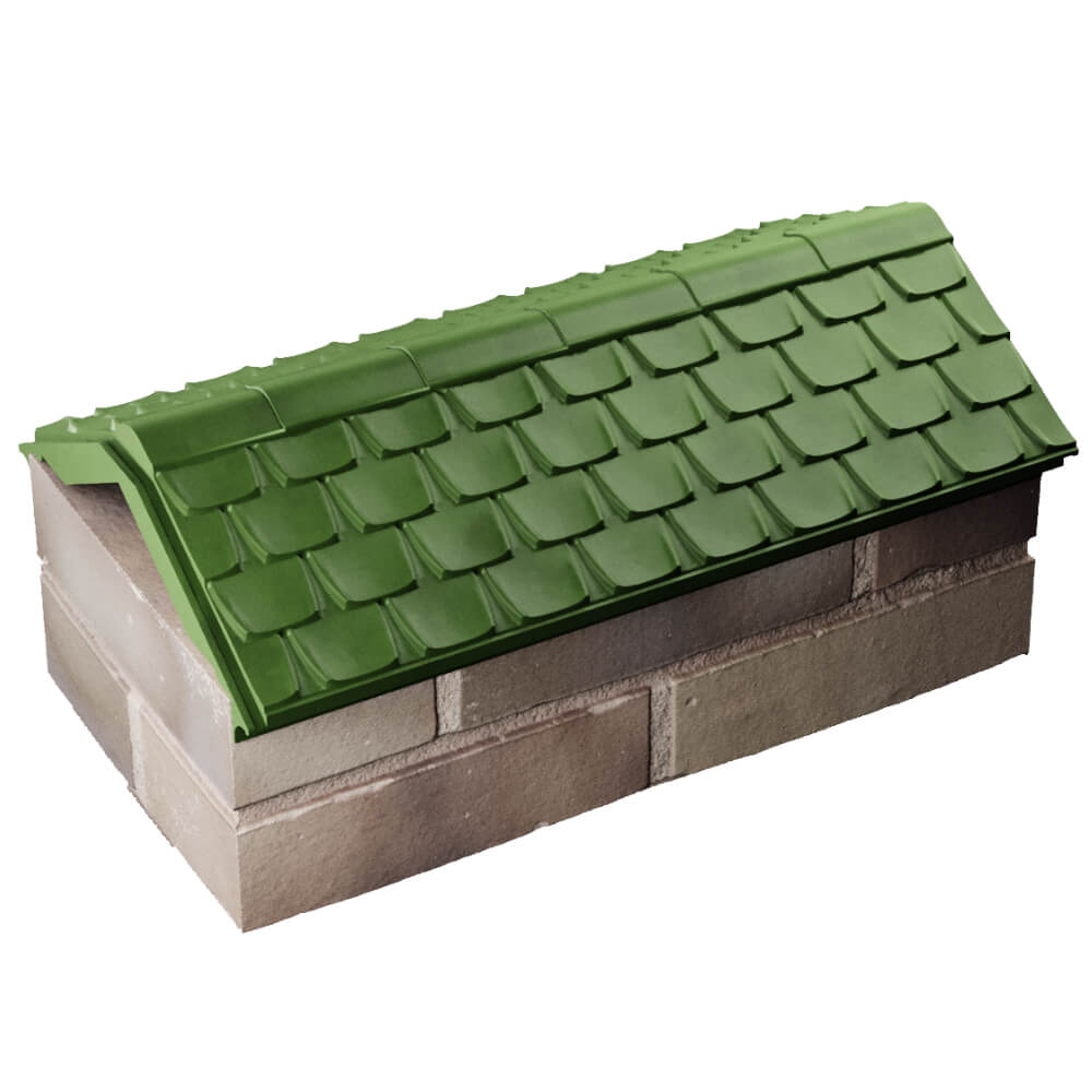 Парапет Zking Эльбрус Зеленый с посадкой на 1 кирпич (255мм) в Северске фото