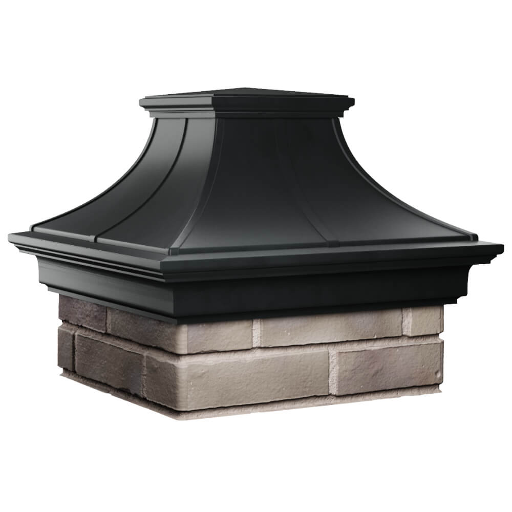 Колпак Zking Монблан Премиум Черный на столб 1.5х1.5 кирпича (385х385мм) в Северске фото