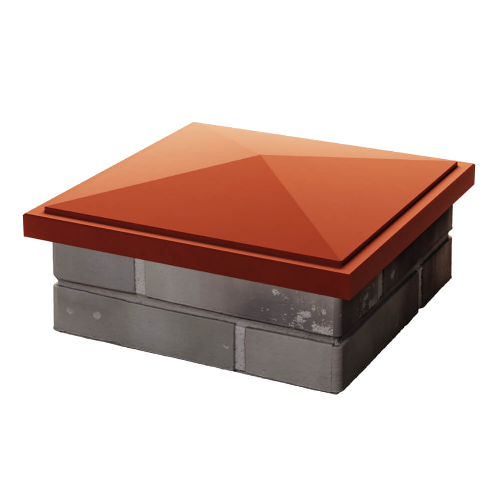 Колпак Zking БонаМоно Красный на столб 1.5х1.5 кирпича (385х385, 400х400мм) в Северске фото