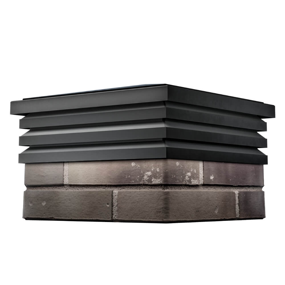 Колпак Zking Бона ХайТек Черный на столб 1.5х1.5 кирпича (385х385мм) в Северске фото