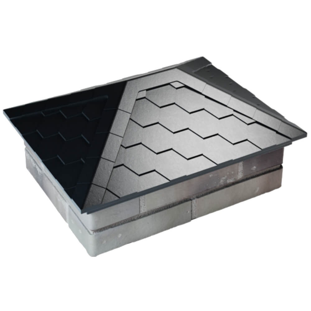 Колпак Zking Эверест Черный на столб 2х1.5 кирпича (520х390мм) Северск фото