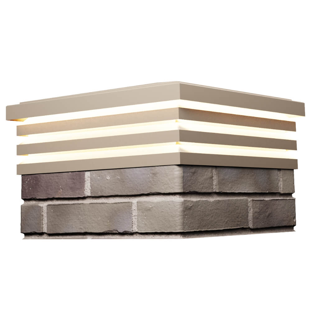 Колпак Zking Бона ХайТек Бежевый на столб 1.5х1.5 кирпича (385х385мм) с подсветкой в Северске фото