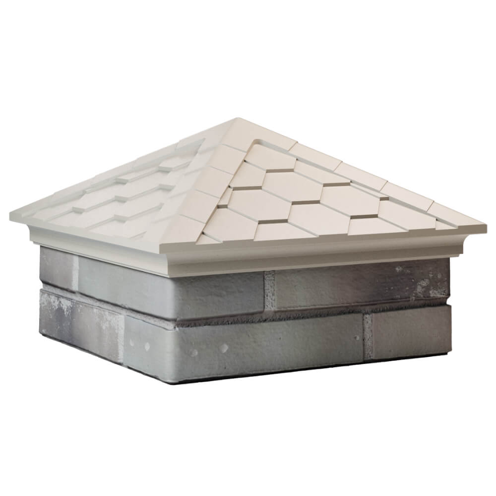 Колпак Zking Эверест Бежевый на столб 1.5х1.5 кирпича (390х390мм) в Северске фото