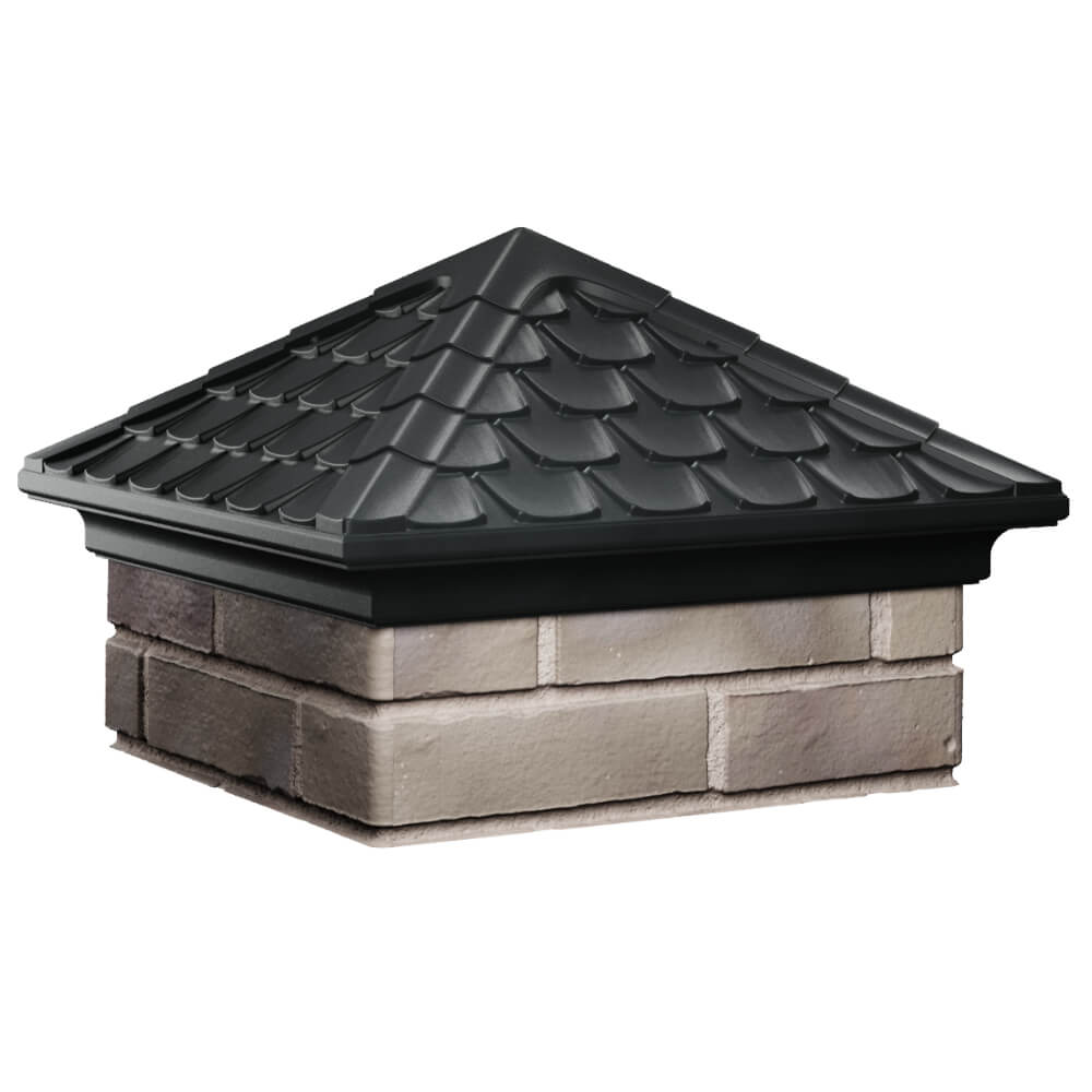 Колпак Zking Эльбрус Черный на столб 1.5х1.5 кирпича (385х385мм) в Северске фото