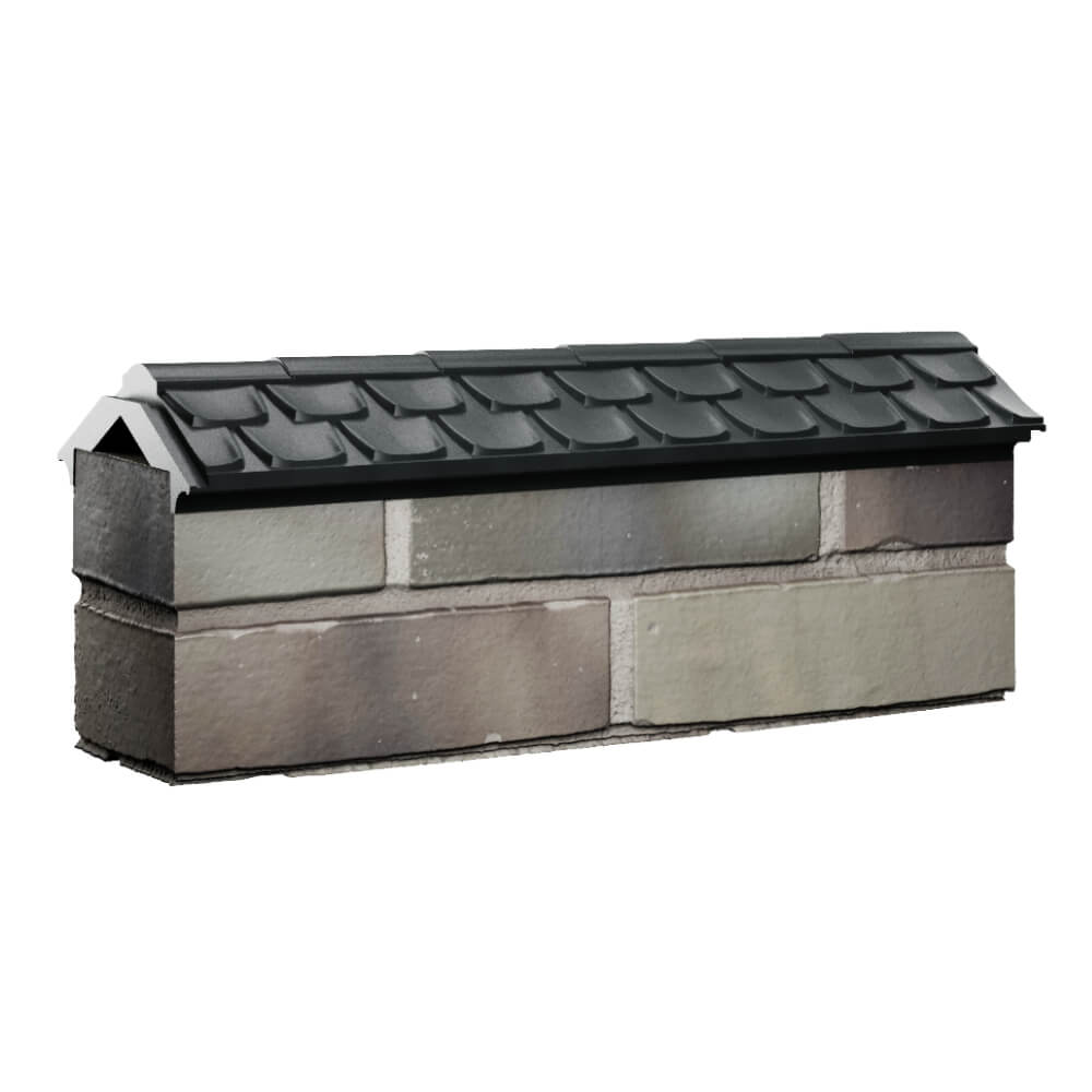 Парапет Zking Эльбрус Черный с посадкой на 0.5 кирпича (130мм) Северск фото