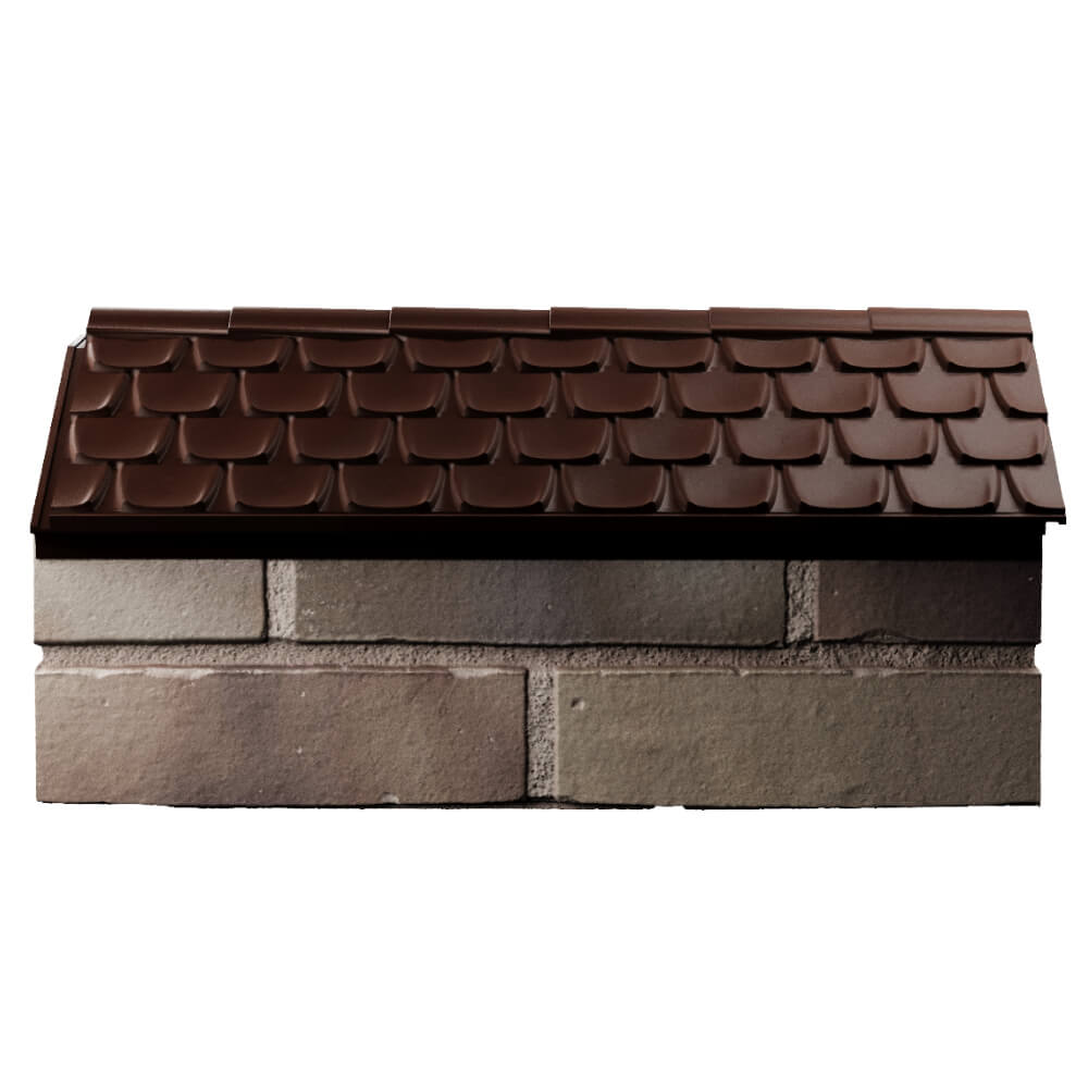 Парапет Zking Эльбрус Коричневый с посадкой на 1 кирпич (255мм) в Северске фото