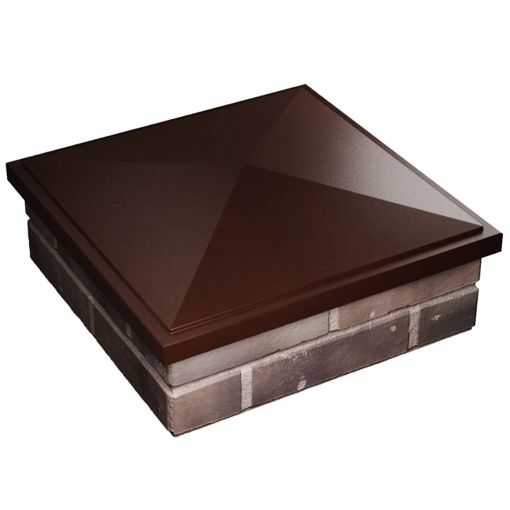 Колпак Zking БонаМоно Коричневый на столб 2х2 кирпича (515х515, 530х530мм) в Северске фото