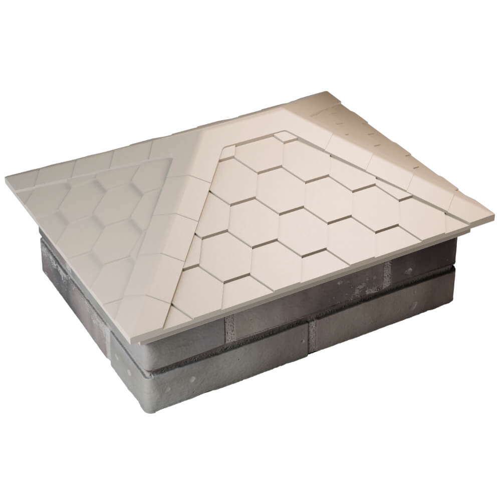 Колпак Zking Эверест Бежевый на столб 2х1.5 кирпича (520х390мм) Северск фото