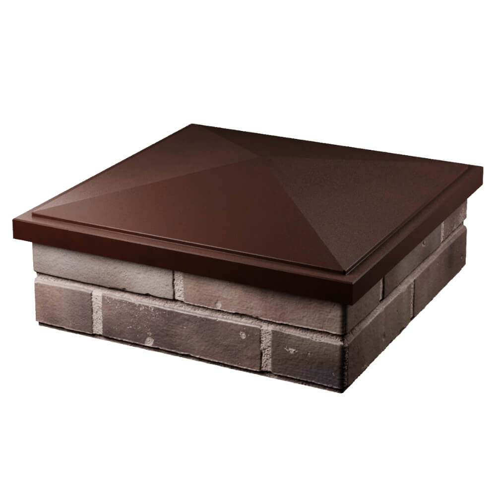 Колпак Zking БонаМоно Коричневый на столб 2х2 кирпича (515х515, 530х530мм) в Северске фото