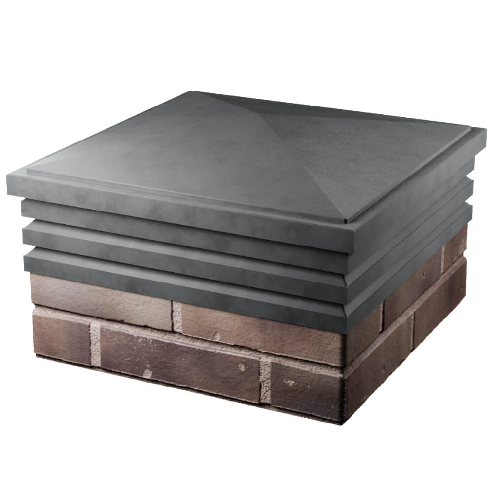 Колпак Zking Бона ХайТек Серый на столб 2х2 кирпича (513х513мм) в Северске фото