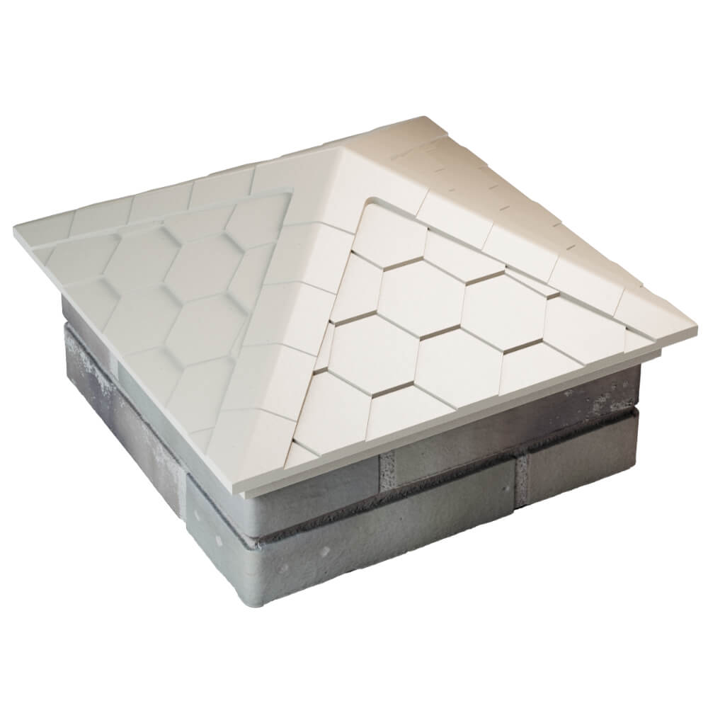 Колпак Zking Эверест Бежевый на столб 1.5х1.5 кирпича (390х390мм) в Северске фото