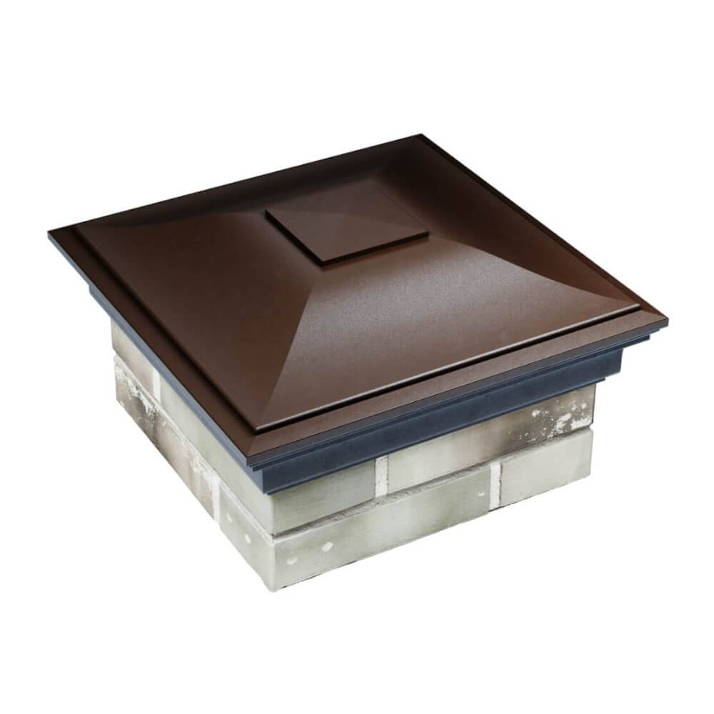 Колпак Zking Монблан Коричневый на столб 1.5х1.5 еврокирпича 0.7НФ (355х355мм) в Северске фото