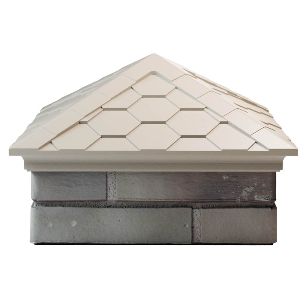 Колпак Zking Эверест Бежевый на столб 1.5х1.5 кирпича (390х390мм) Северск фото