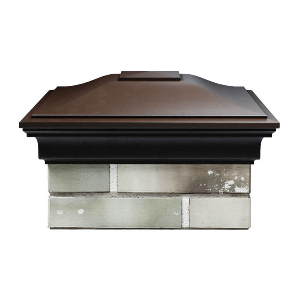 Колпак Zking Монблан Коричневый на столб 1.5х1.5 еврокирпича 0.7НФ (355х355мм) Северск фото