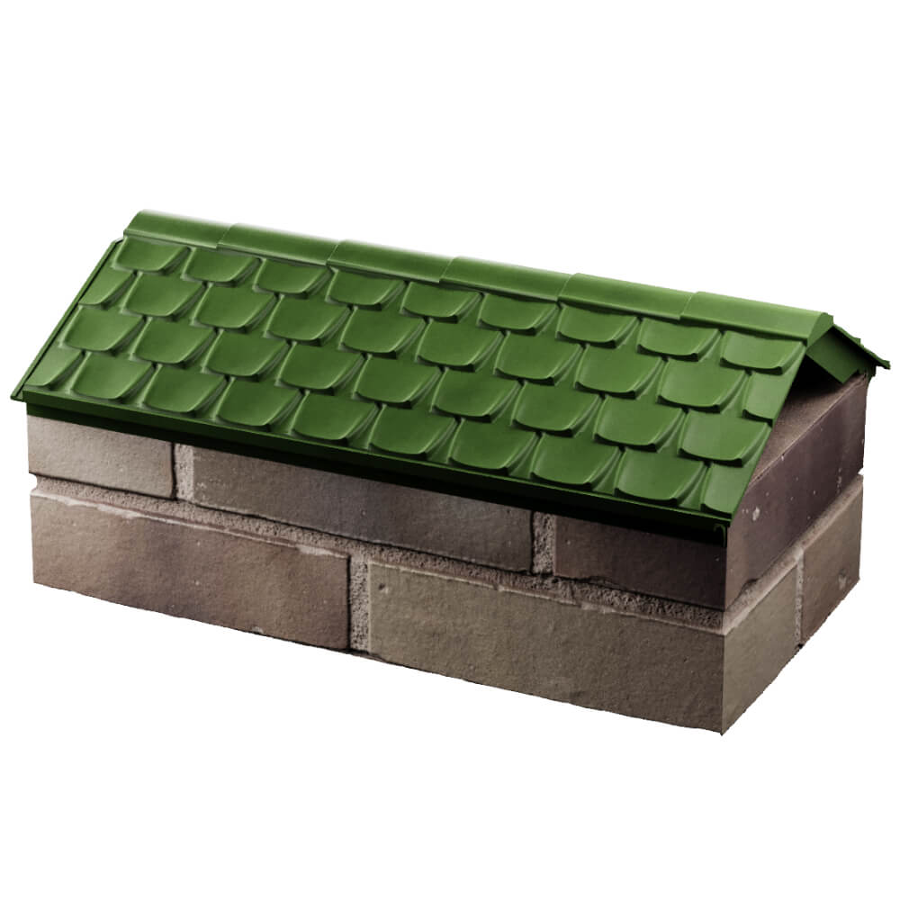 Парапет Zking Эльбрус Зеленый с посадкой на 1 кирпич (255мм) в Северске фото