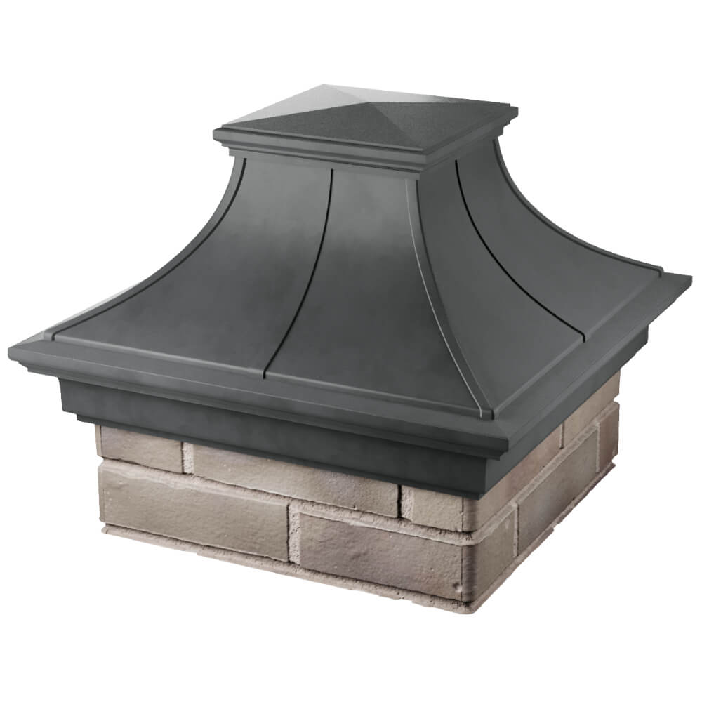 Колпак Zking Монблан Премиум Серый на столб 1.5х1.5 кирпича (385х385мм) в Северске фото