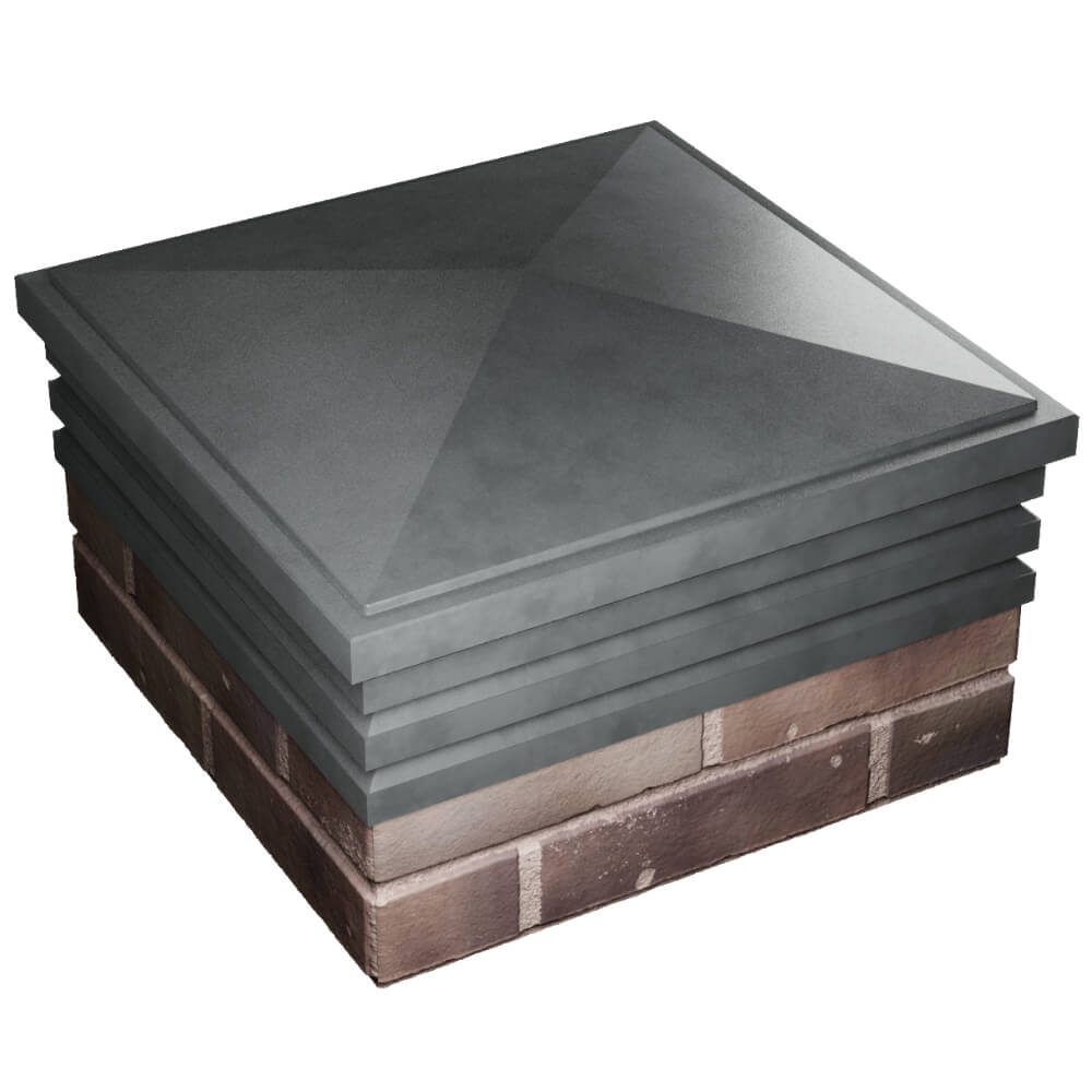 Колпак Zking Бона ХайТек Серый на столб 2х2 кирпича (513х513мм) в Северске фото