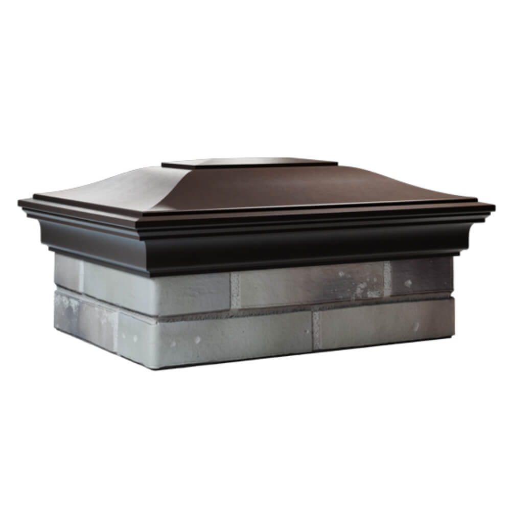 Колпак Zking Монблан Коричневый на столб 2х1.5 кирпича (515х385мм) в Северске фото