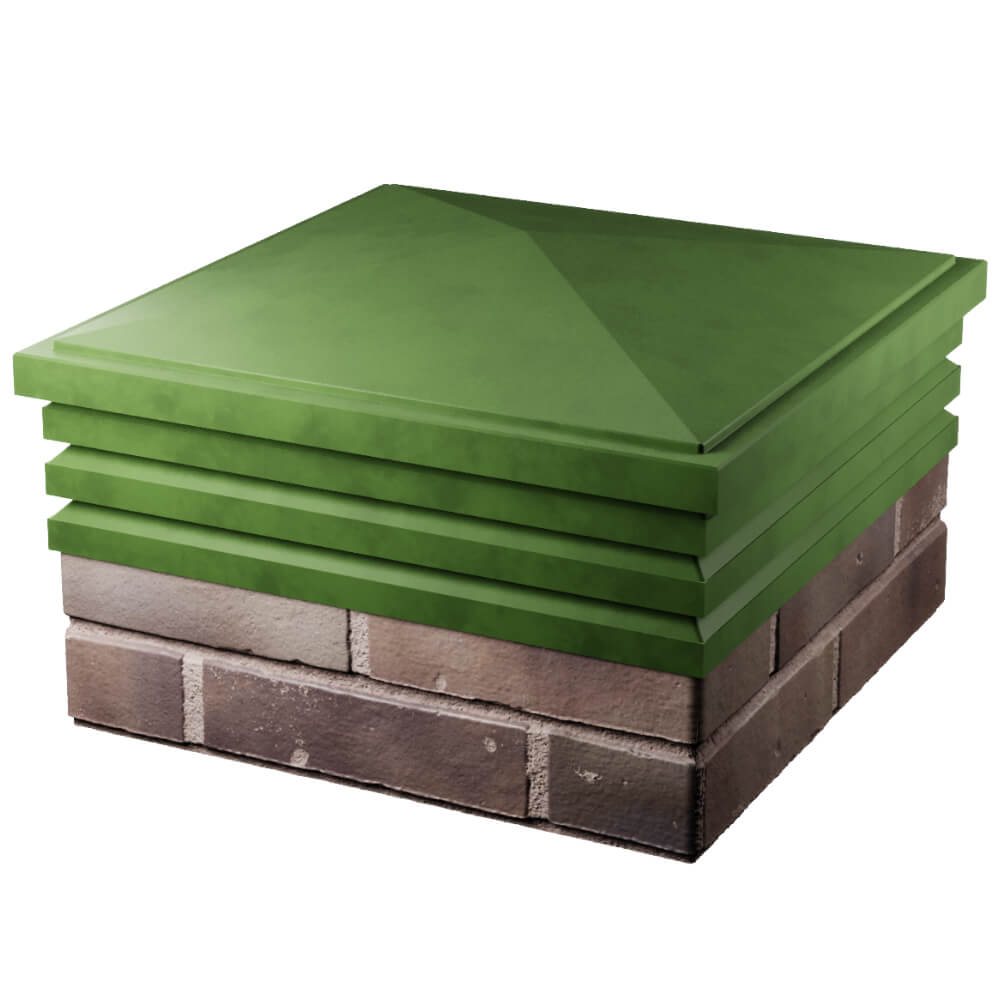 Колпак Zking Бона ХайТек Зеленый на столб 2х2 кирпича (513х513мм) в Северске фото