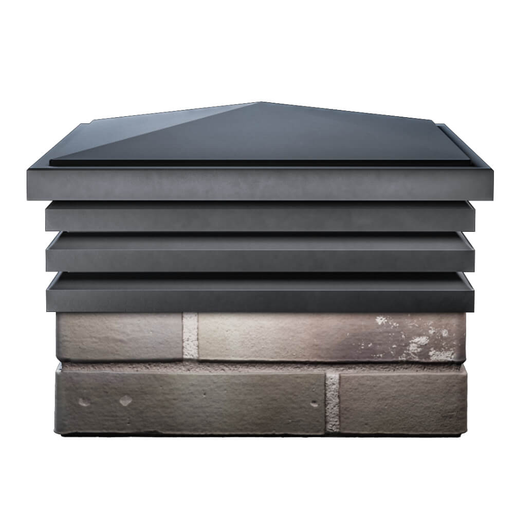 Колпак Zking Бона ХайТек Серый на столб 1.5х1.5 кирпича (385х385мм) Северск фото