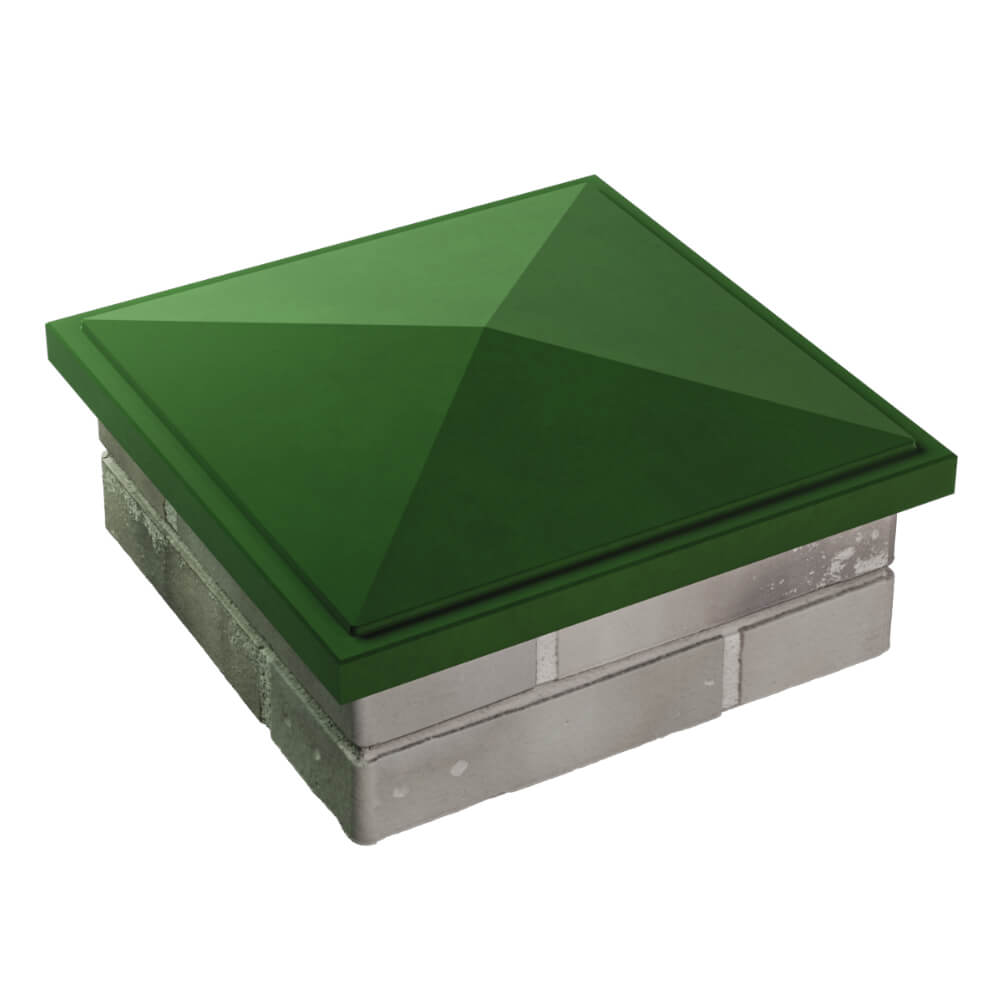 Колпак Zking БонаМоно Зеленый на столб 1.5х1.5 кирпича (385х385, 400х400мм) в Северске фото