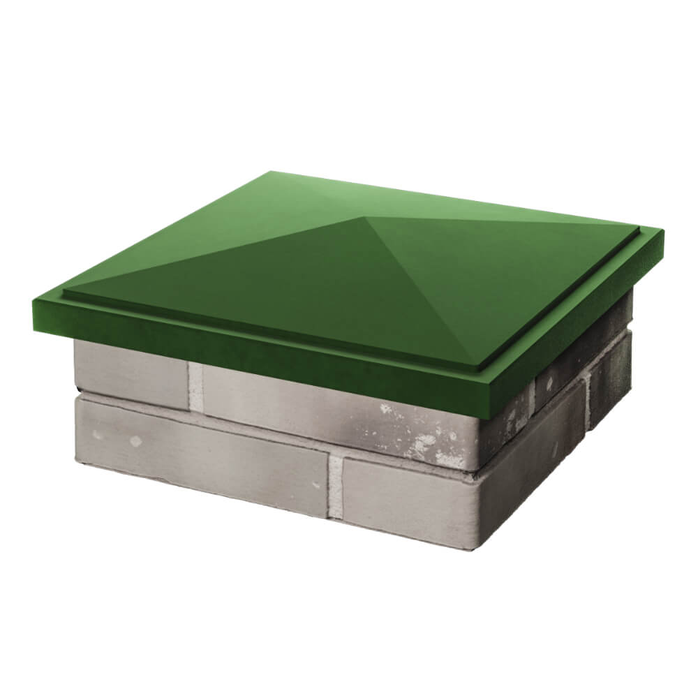 Колпак Zking БонаМоно Зеленый на столб 1.5х1.5 кирпича (385х385, 400х400мм) в Северске фото