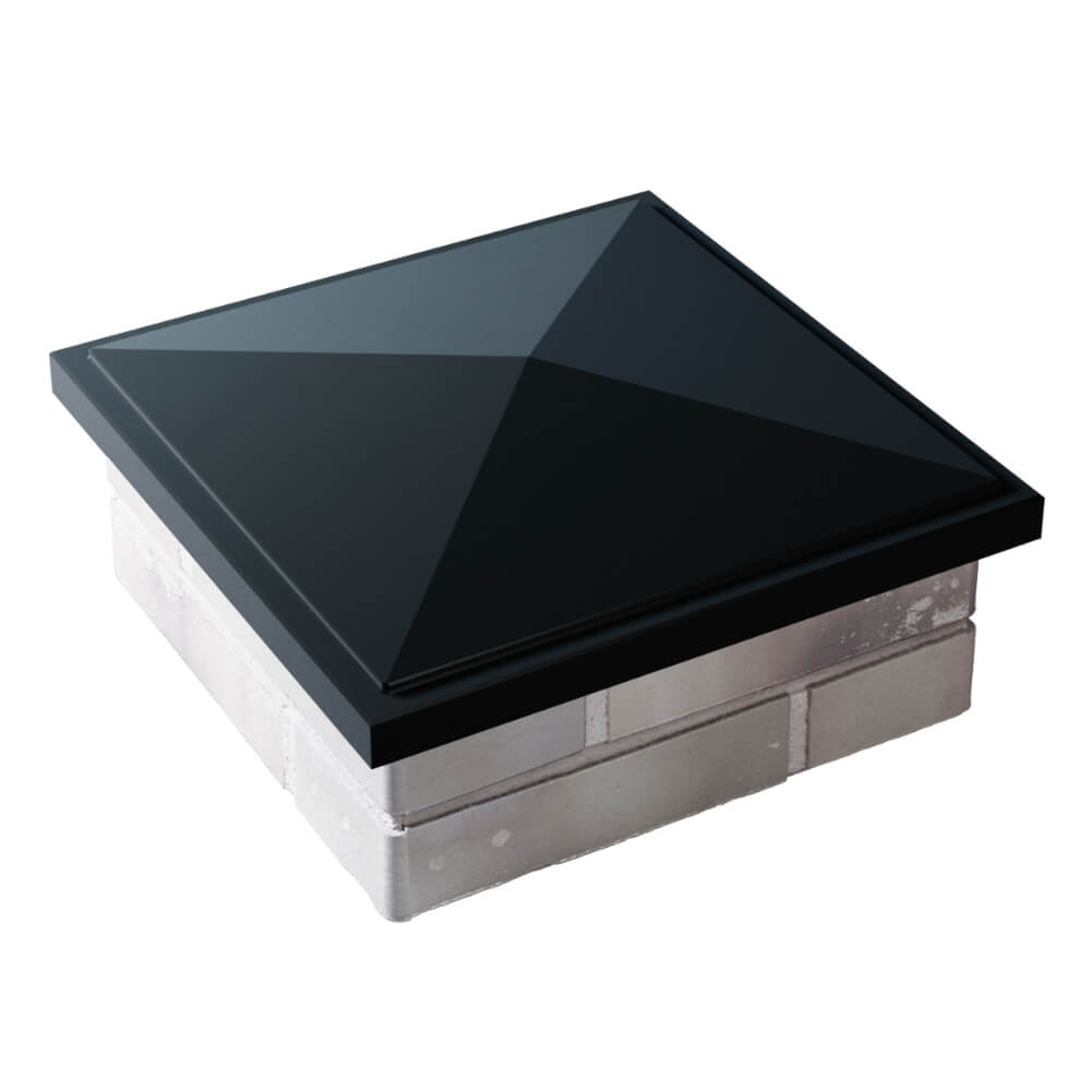 Колпак Zking БонаМоно Черный на столб 1.5х1.5 кирпича (385х385, 400х400мм) в Северске фото