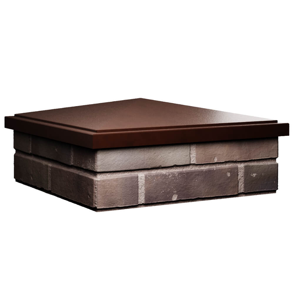 Колпак Zking БонаМоно Коричневый на столб 2х2 кирпича (515х515, 530х530мм) в Северске фото