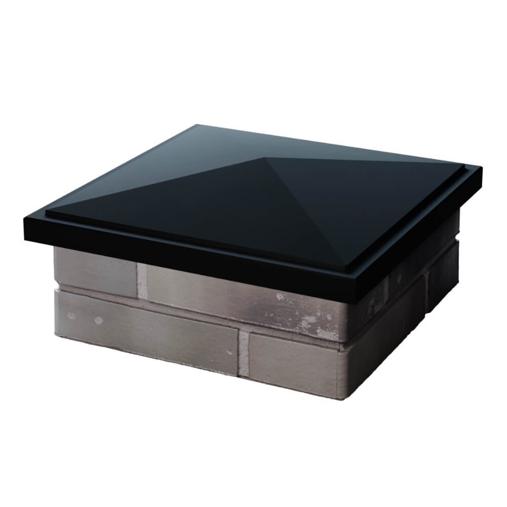 Колпак Zking БонаМоно Черный на столб 1.5х1.5 кирпича (385х385, 400х400мм) в Северске фото