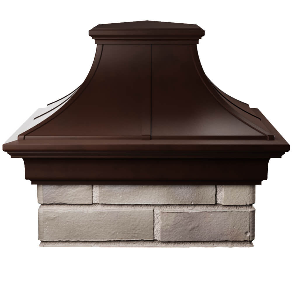 Колпак Zking Монблан Премиум Коричневый на столб 1.5х1.5 кирпича (385х385мм) Северск фото